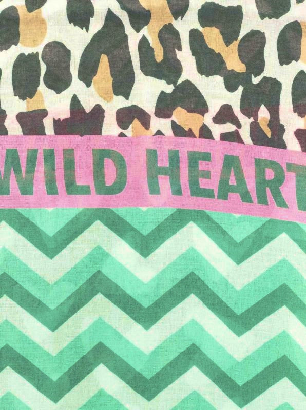 💕 Zwillingsherz Schal "Wild Heart Mix" Viskose Mix Grün
