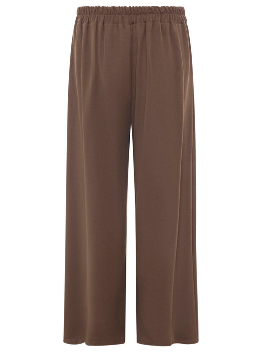 💕 Zwillingsherz Oversize Stoffhose "Bundfalte" Braun