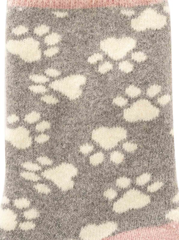 💕 Zwillingsherz Socken "Hundepfoten" Grau