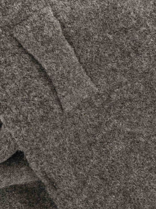 💕 Zwillingsherz Dreieckstuch "Wollmix Uni" Anthrazit