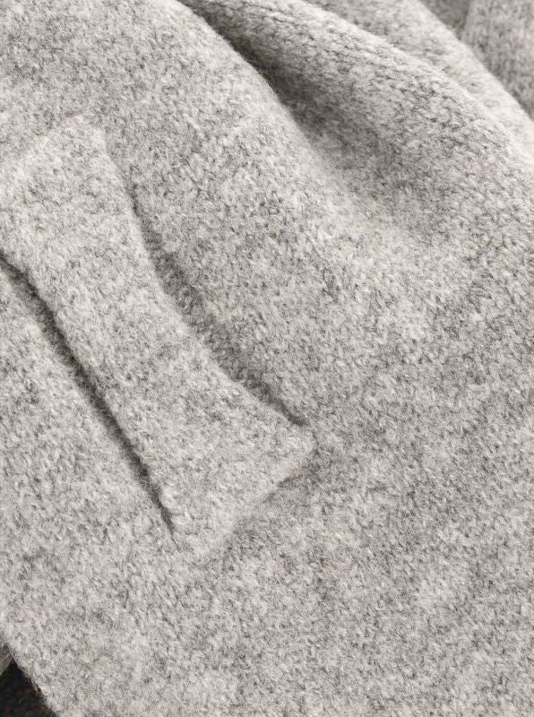 💕 Zwillingsherz Dreieckstuch "Wollmix Uni" Grau