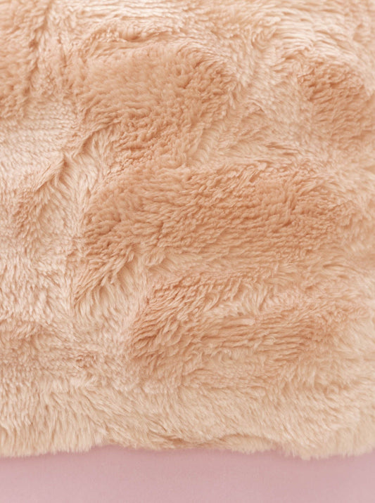 💕 Zwillingsherz Decke Kuscheldecke "Fury" Plüsch Rosa