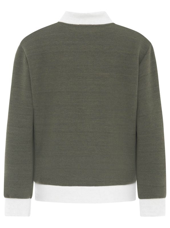 đź’• Zwillingsherz Doubleface Jacke "College" Sweatjacke Khaki