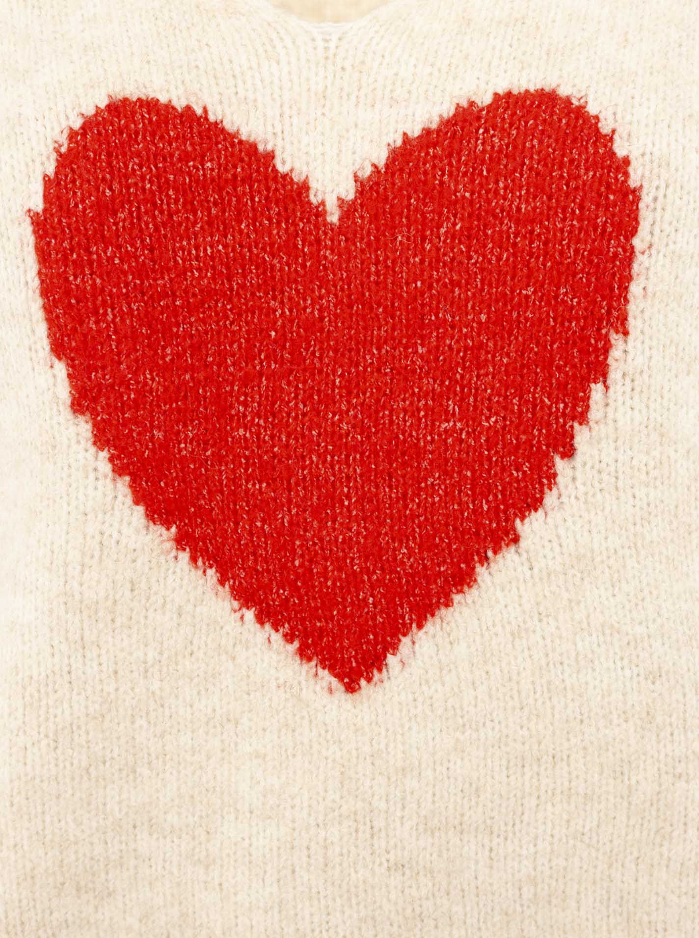 đź’• Zwillingsherz Kuschel Pullover "Wollmix Herz" Pullover Beige