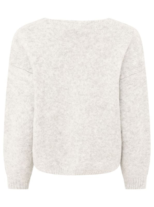 💕 Zwillingsherz Cardigan "Knöpfe" Strickjacke Wollmix Hellgrau