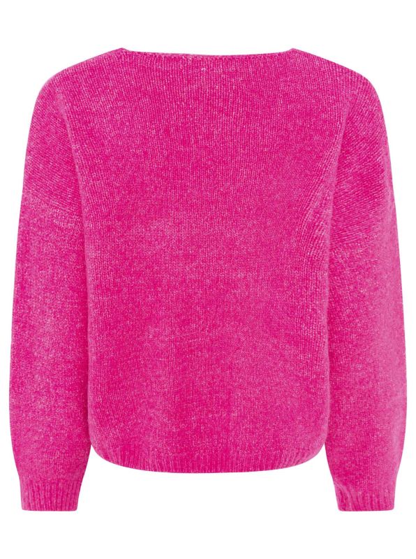 💕 Zwillingsherz Cardigan "Knöpfe" Strickjacke Wollmix Pink
