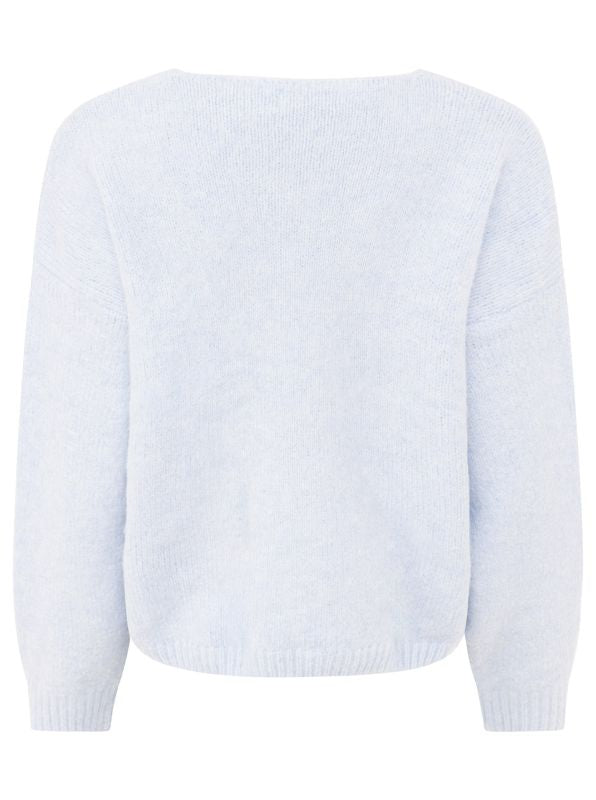 💕 Zwillingsherz Cardigan "Knöpfe" Strickjacke Wollmix Hellblau