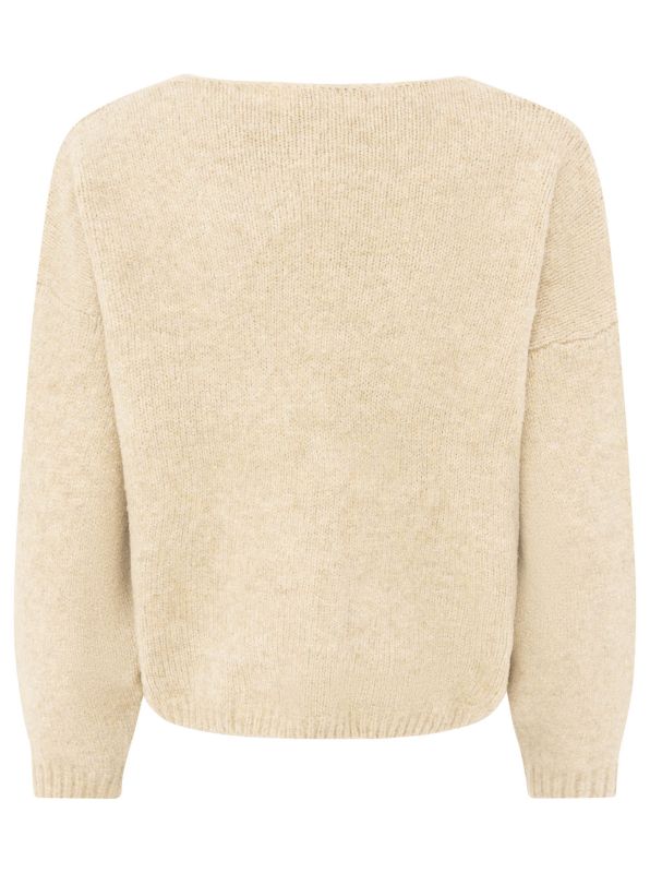 💕 Zwillingsherz Cardigan "Knöpfe" Strickjacke Wollmix Beige