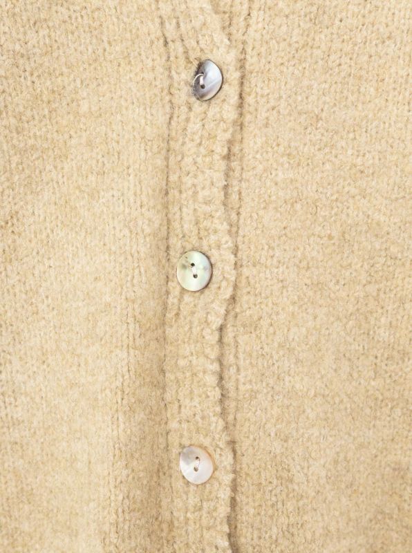 💕 Zwillingsherz Cardigan "Knöpfe" Strickjacke Wollmix Beige