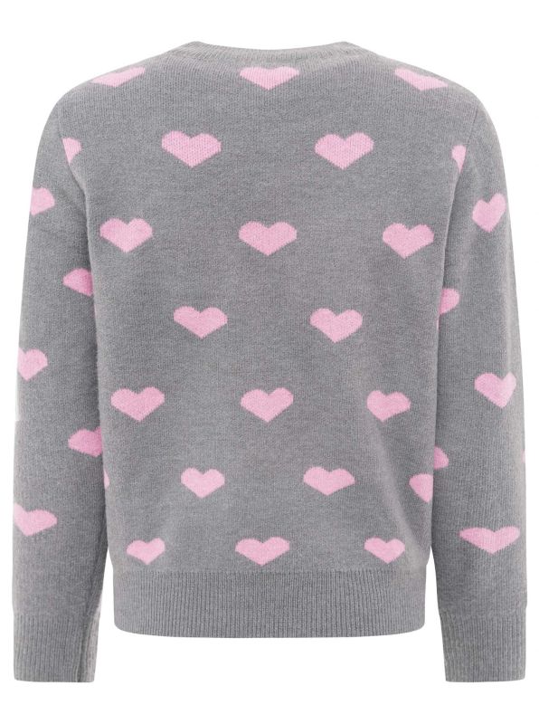 đź’• Zwillingsherz Strickpullover "Multi Herzen" Pullover Grau