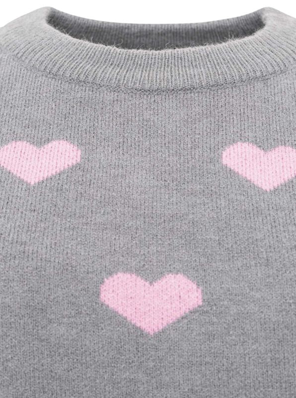 đź’• Zwillingsherz Strickpullover "Multi Herzen" Pullover Grau