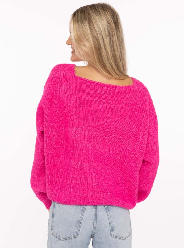 💕 Zwillingsherz Cardigan "Knöpfe" Strickjacke Wollmix Pink
