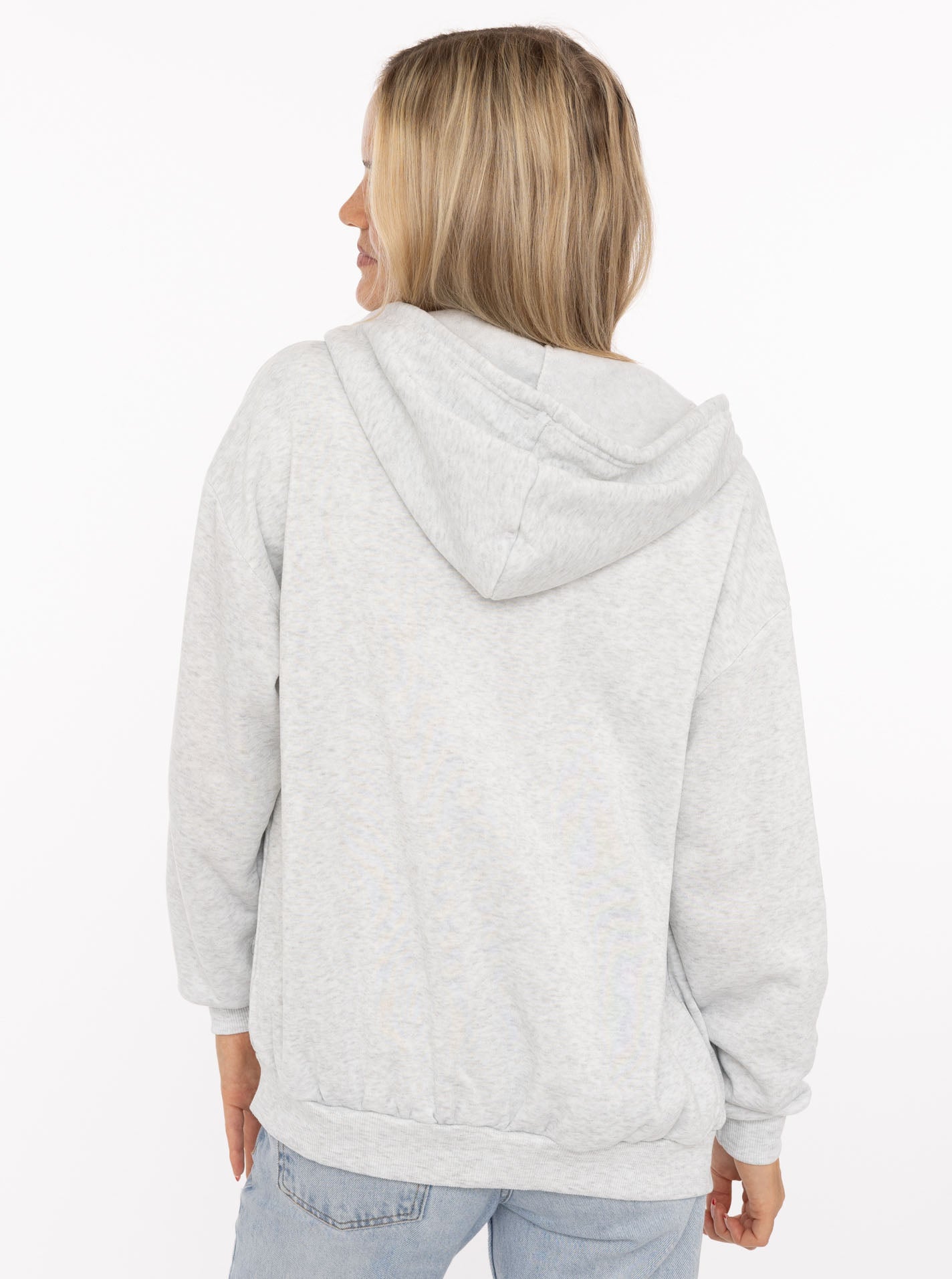 đź’• Zwillingsherz Hoodiejacke Zip "Basic Uni" Grau