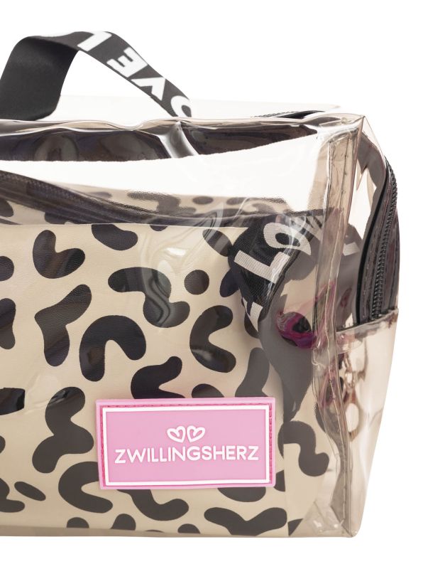 💕 Zwillingsherz Kosmetiktasche 2 in 1 Bag "Vibes" Schwarz