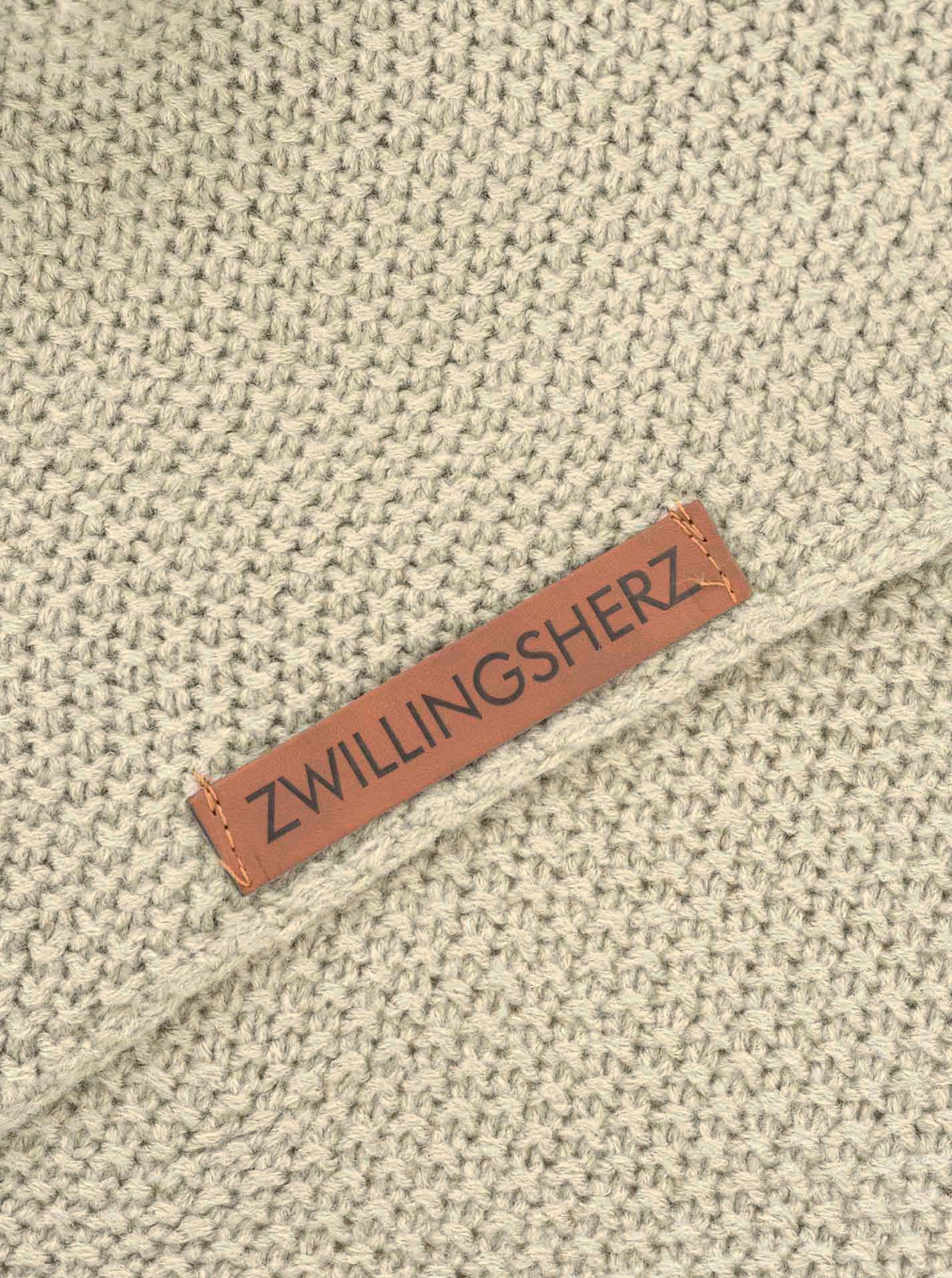💕 Zwillingsherz Dreieckstuch "Uni & Patch" Khaki