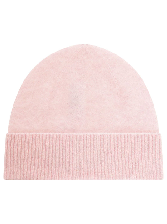 💕 Zwillingsherz Mütze Beanie "100 % gebürstetes Kaschmir" Rosé