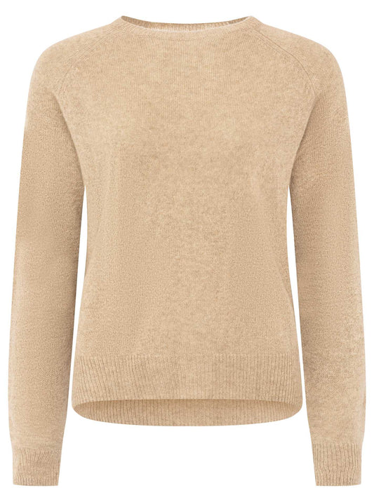 💕 Zwillingsherz Pullover Pulli "Blogger & Uni" Rundhalspullover 100 % Kaschmir Cashmere Beige
