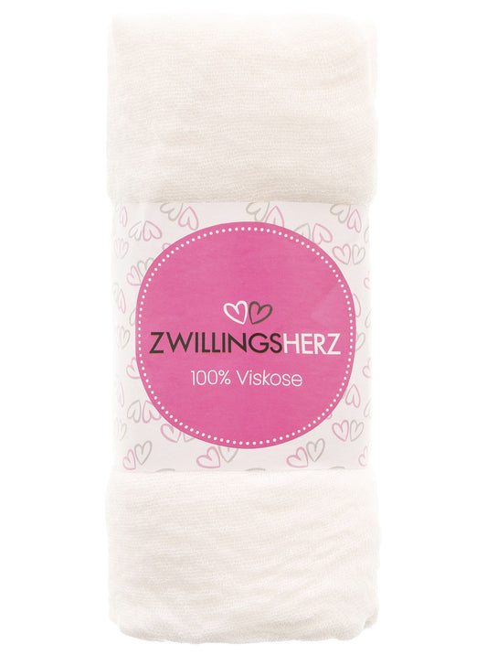 💕 Schal Tuch "Uni" 100 % Viskose Weiß