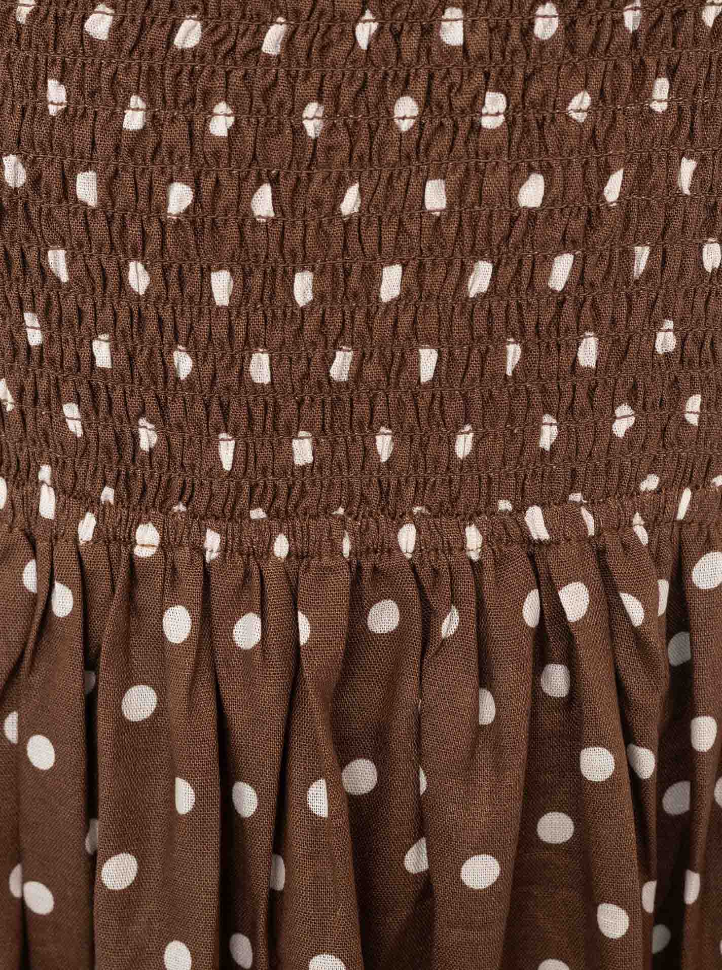 💕 Zwillingsherz Maxikleid "Classic Dots" Braun