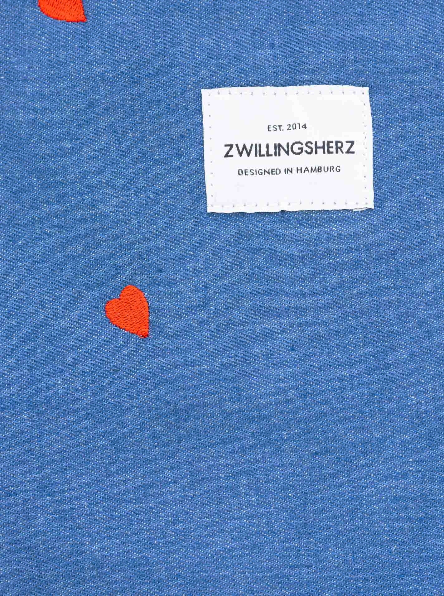đź’• Zwillingsherz XXL Shopper Jeans Denim "Kleine Herzen" Jeans