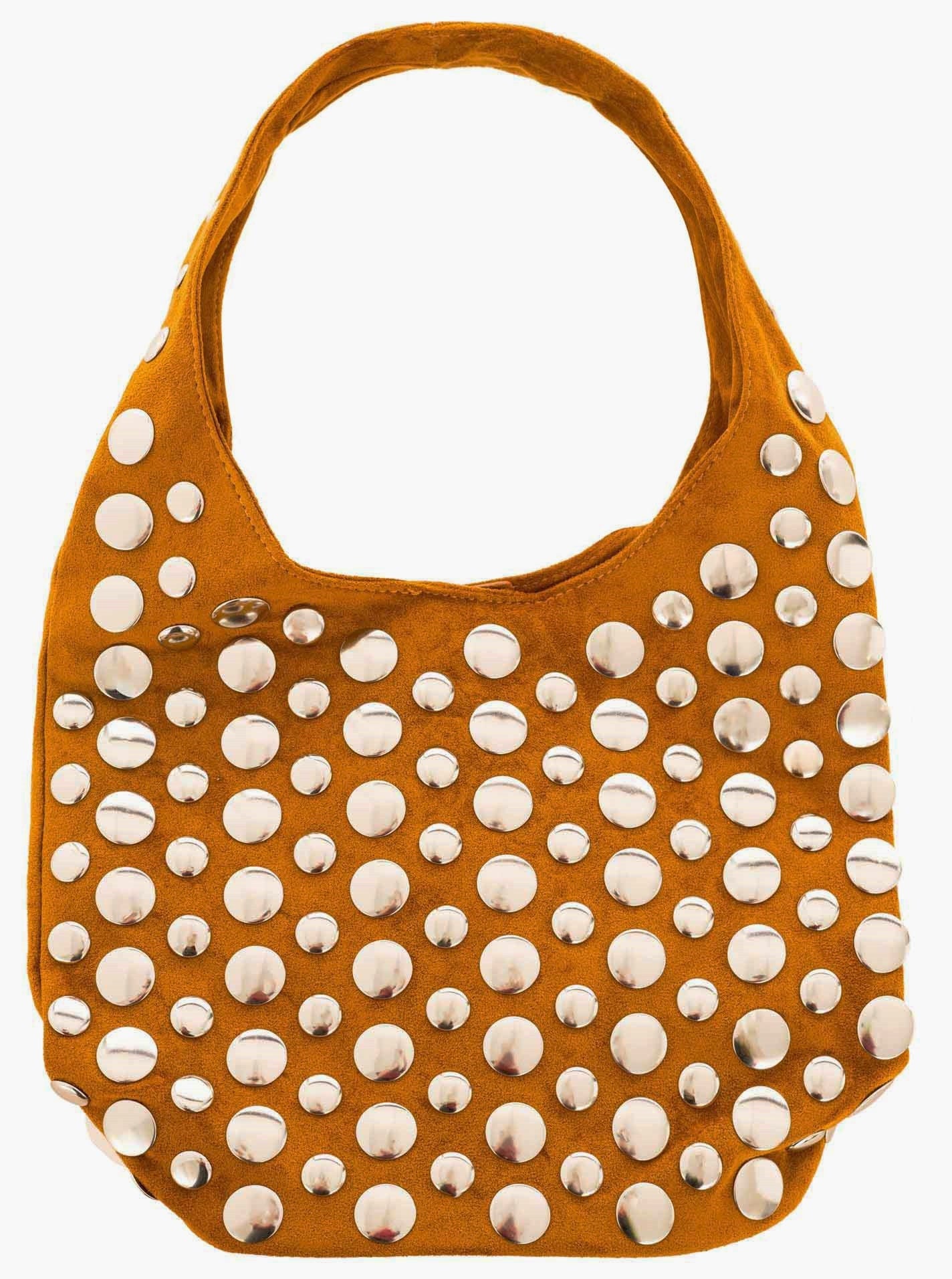 đź’• Zwillingsherz Velour Shopper Boxy "Nieten" Braun