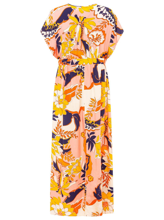 💕 Zwillingsherz Maxikleid "Flowervibes" Rosa