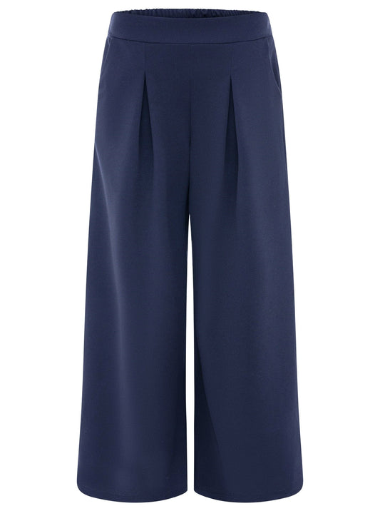 💕 Zwillingsherz Oversize Stoffhose "Bundfalte" Marine