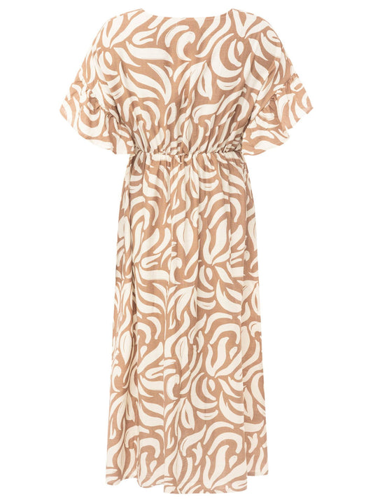 💕 Zwillingsherz Maxikleid "Allover Ornamente" Beige