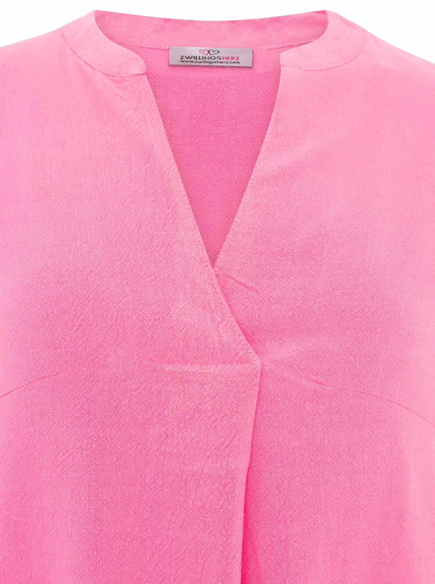 đź’• Zwillingsherz Tunika Leinenmix "Uni" PInk