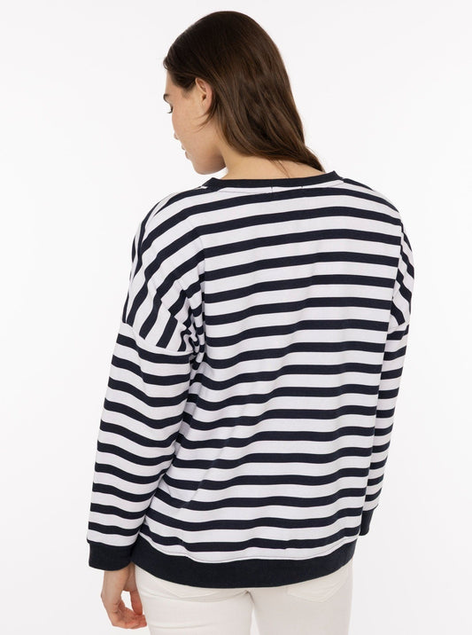 💕 Zwillingsherz Sweatshirt "V-Neck" Navy