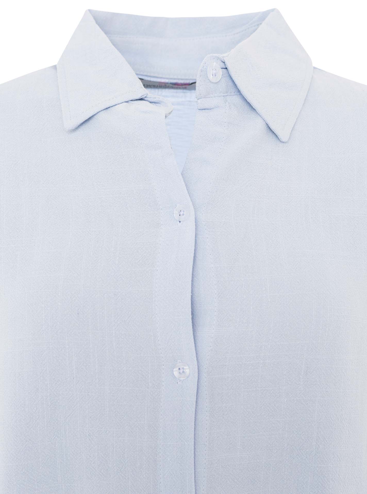 đź’• Zwillingsherz Bluse Oversize "Leinenmix" Hellblau