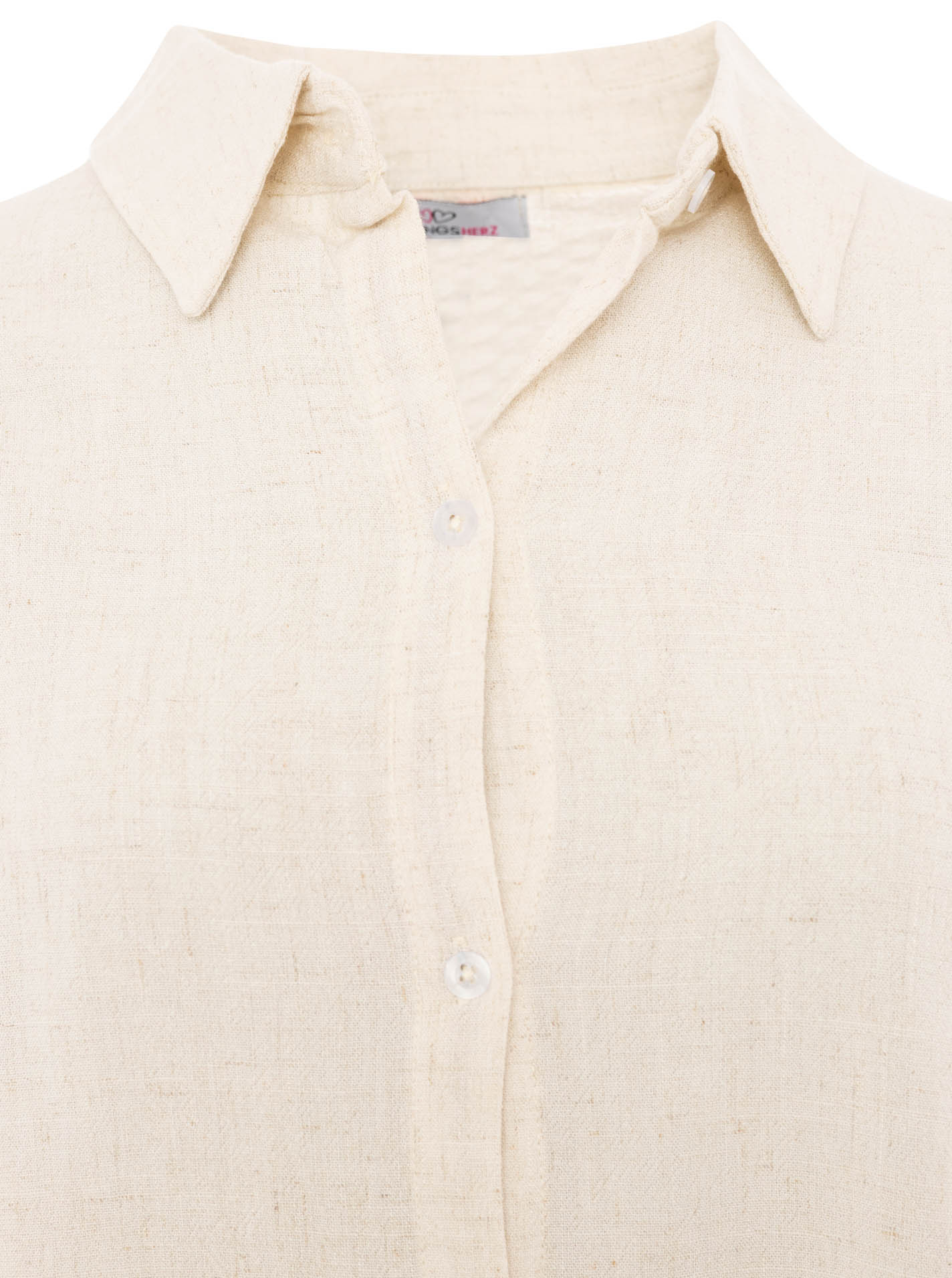 đź’• Zwillingsherz Bluse Oversize "Leinenmix" Beige