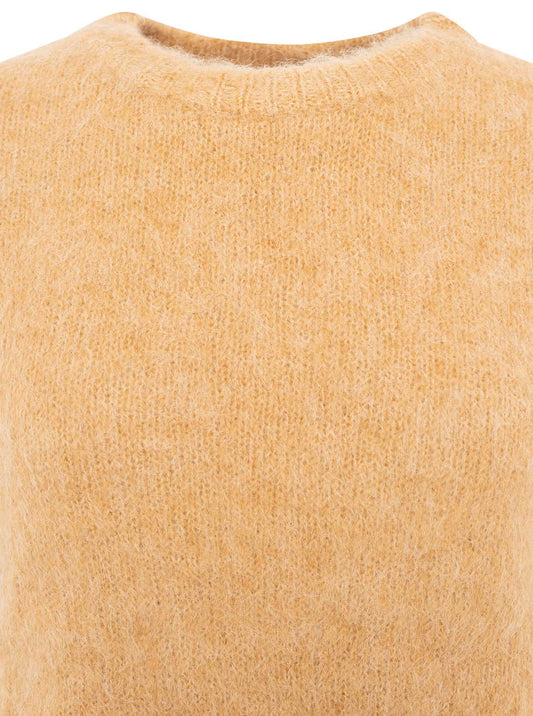 💕 Zwillingsherz Pullover Kurzarm "Fluffy Brushed Alpaka" Camel