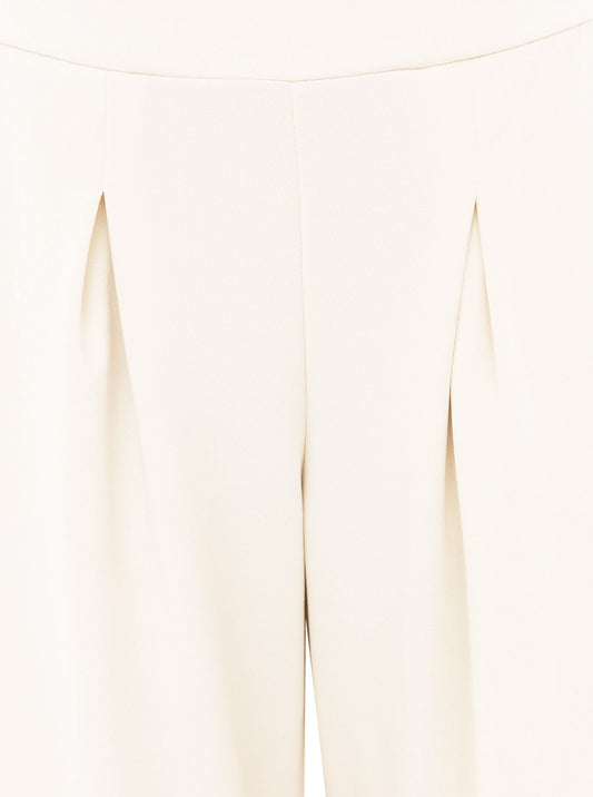 💕 Zwillingsherz Oversize Stoffhose "Bundfalte" Weiß