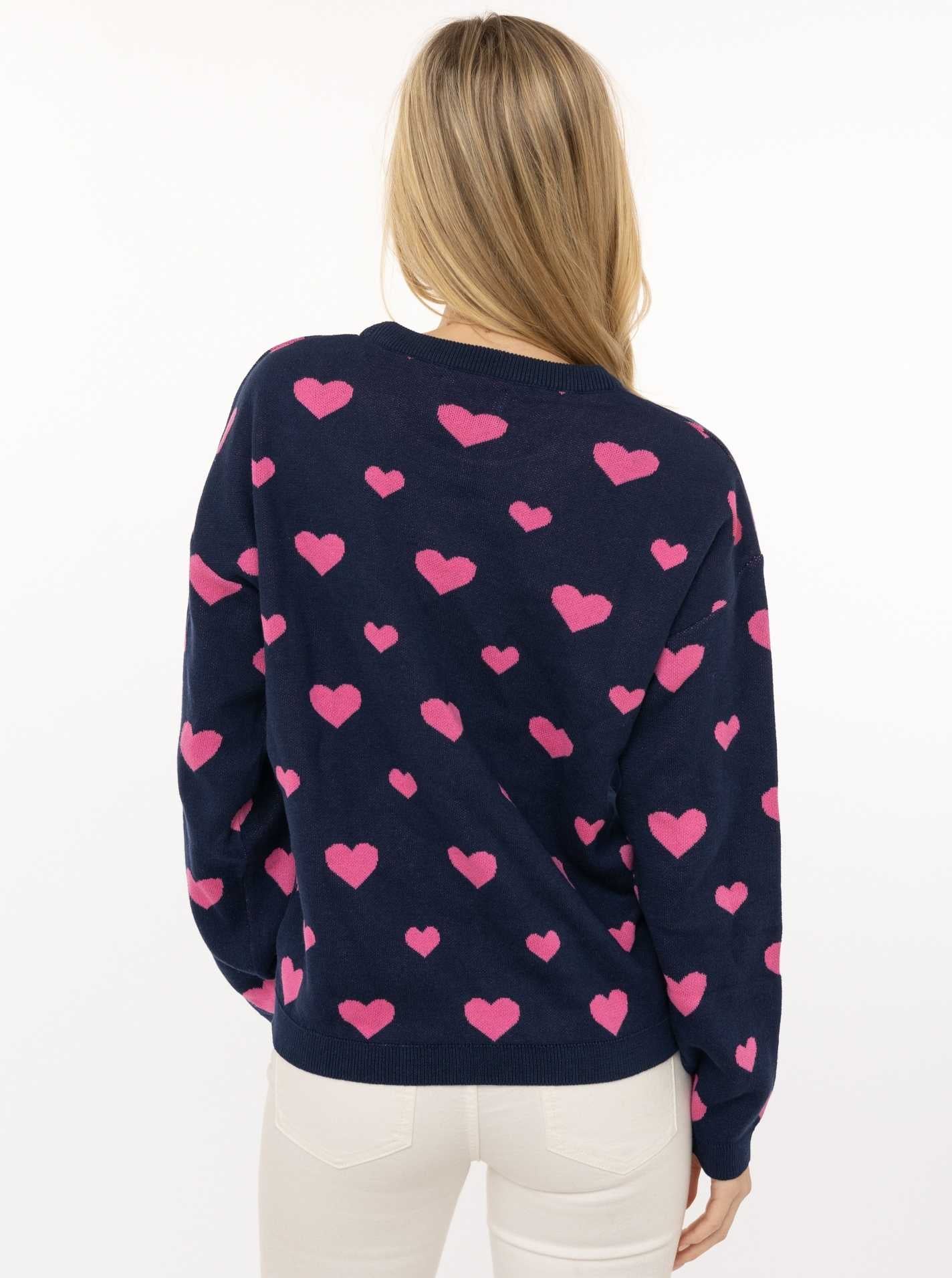 đź’• Zwillingsherz Pullover Pulli "Herzen" 100 % Baumwolle Navy
