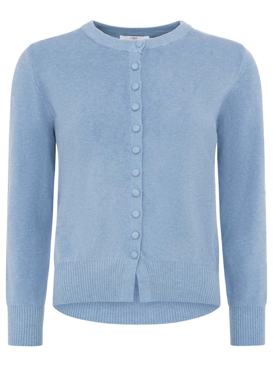 💕 Zwillingsherz Cardigan mit Knöpfen "Uni" Blau