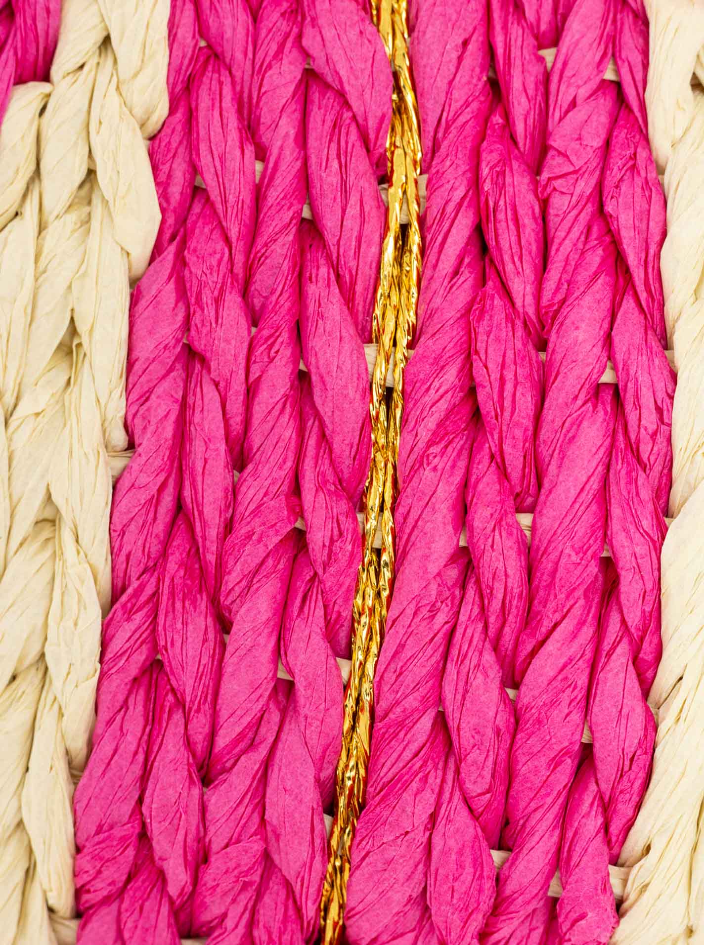 đź’• Zwillingsherz Stroh-Shopper "Colors" Pink