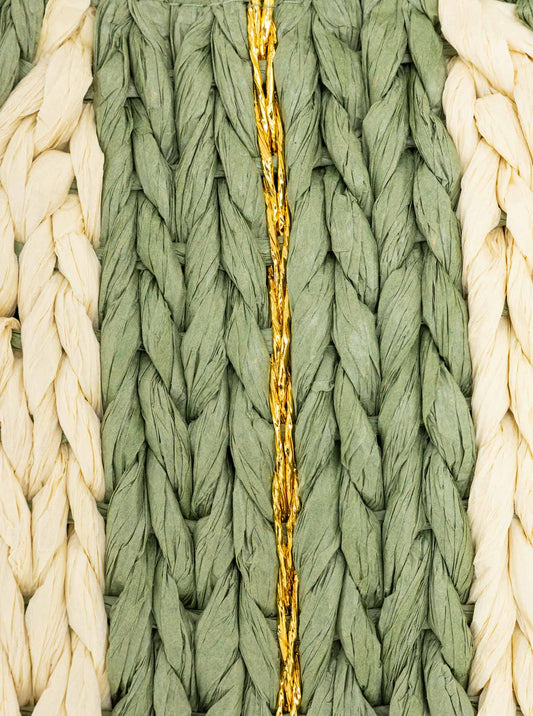 💕 Zwillingsherz Stroh Shopper "Colors" Grün