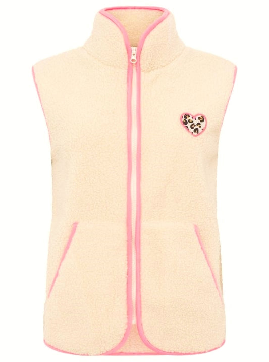 💕 Zwillingsherz Weste "Leo Herzpatch" Beige