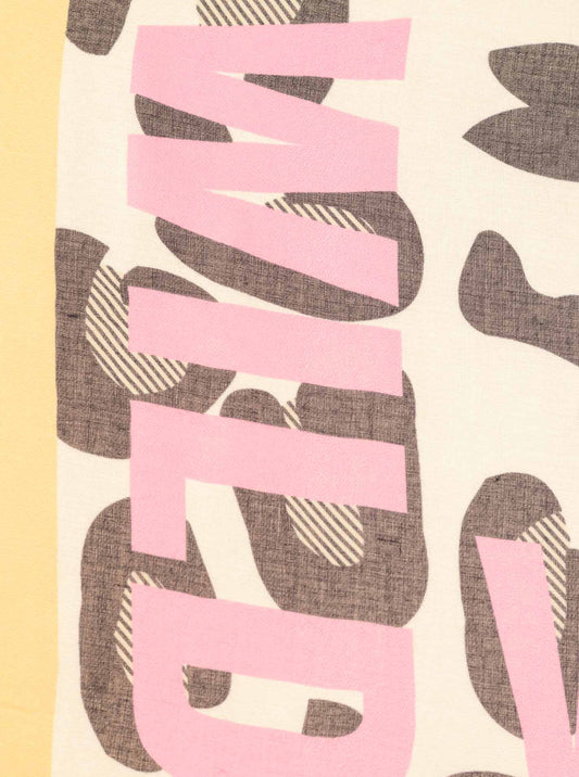 💕 Zwillingsherz Schal "Wild Leo" Viskose Mix Pink Orange