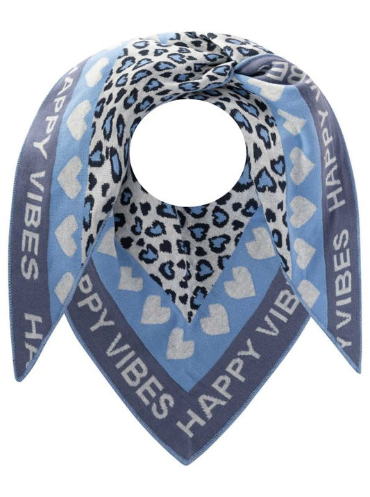 💕 Zwillingsherz Dreieckstuch "Micha" Baumwolle Jeansblau