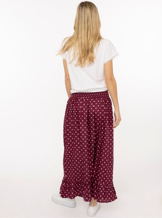 💕 Zwillingsherz Rock "Classic Dots" Bordeaux