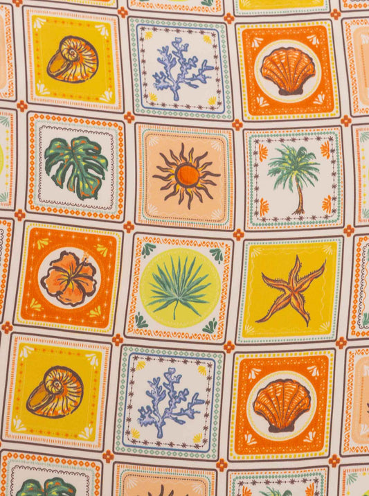 💕 Zwillingsherz Nickituch "Seastars" Apricot