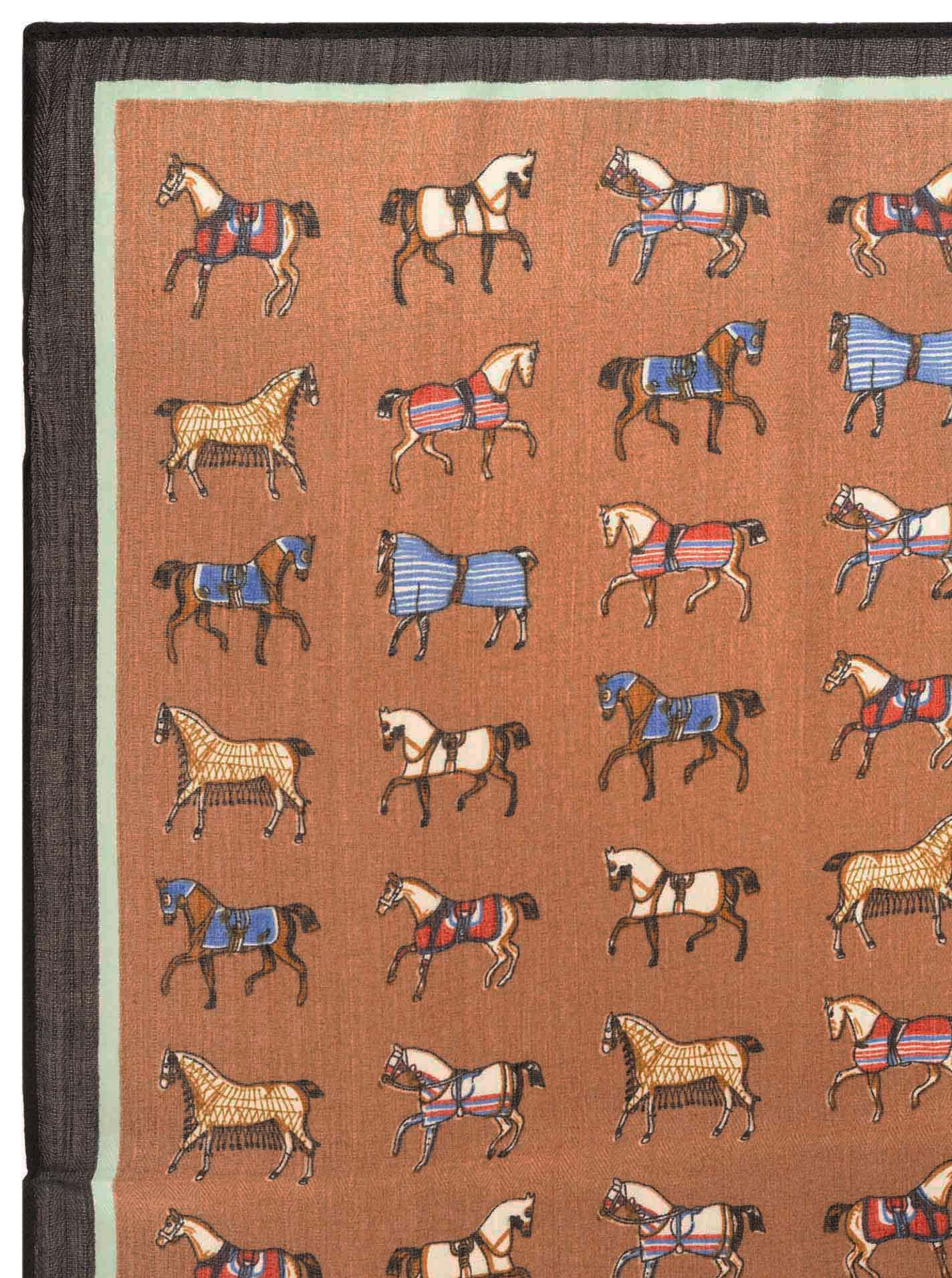 đź’• Zwillingsherz Nickituch "Classic Horse" Braun