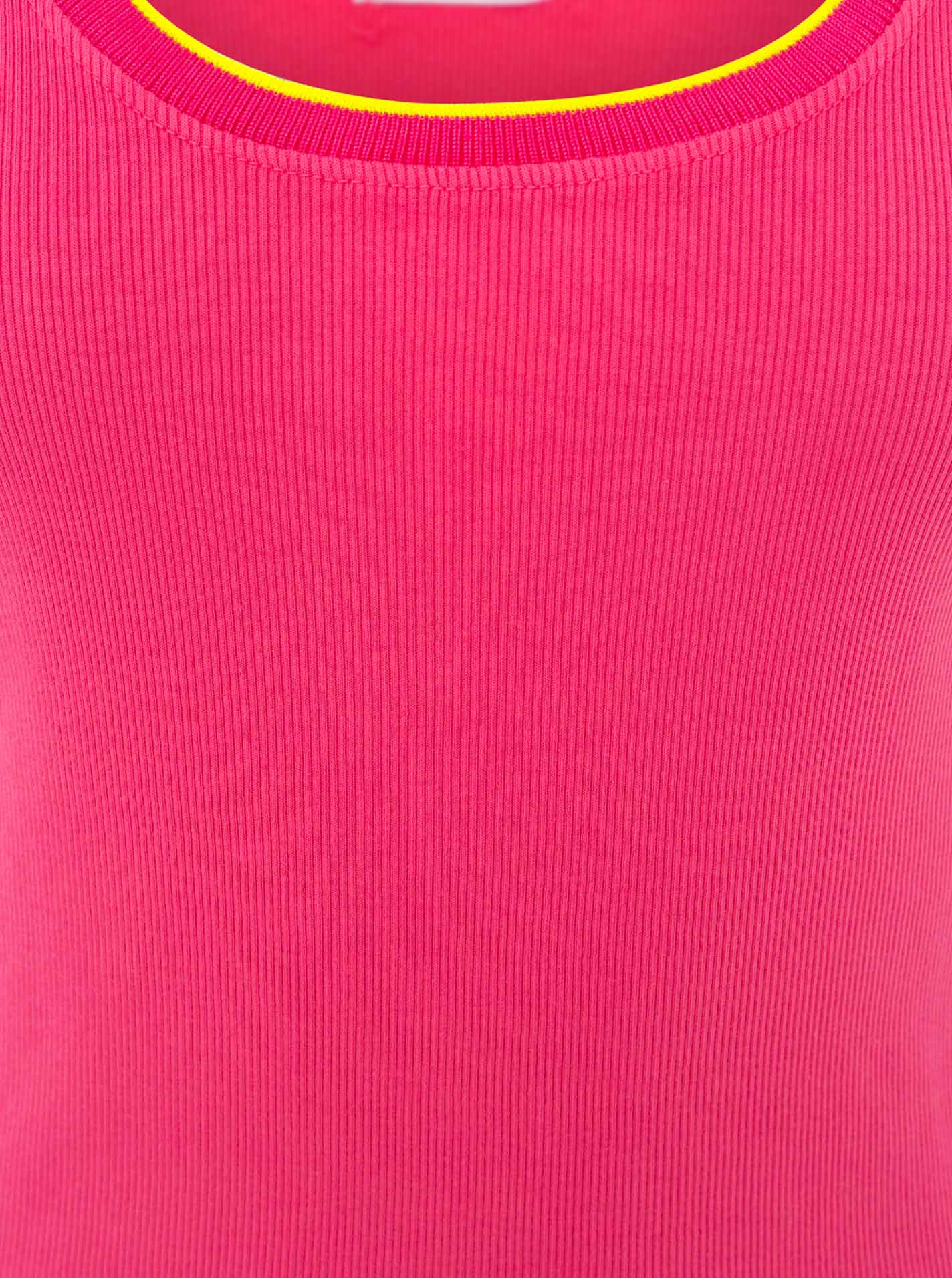 đź’• Zwillingsherz Top "Neon" Tanktop Pink Rand Gelb
