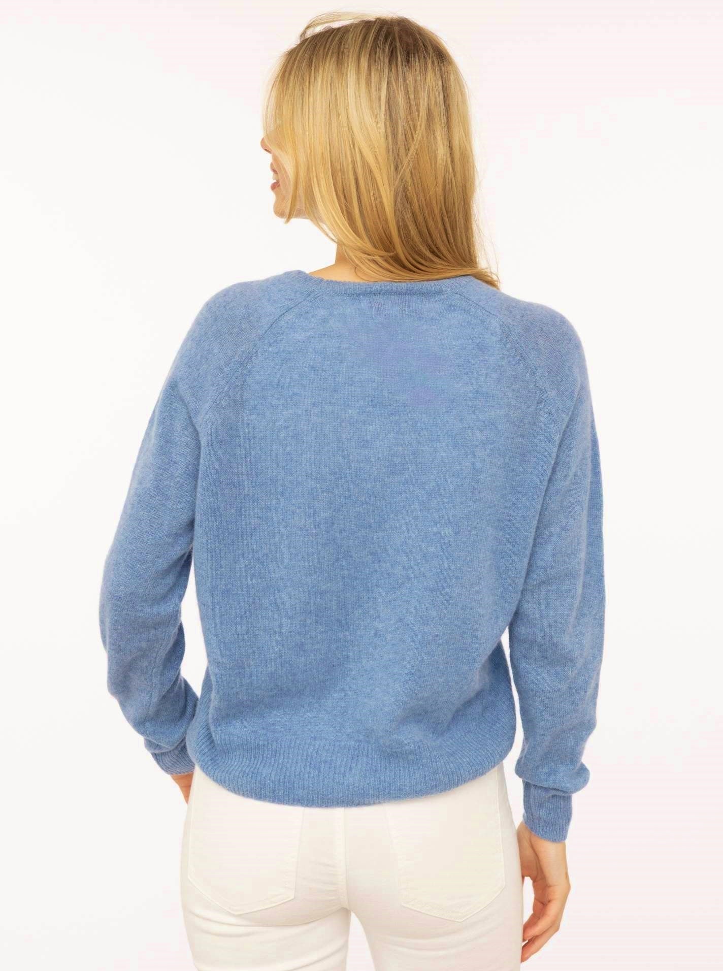 đź’• Zwillingsherz Pullover Pulli "Blogger & Uni" Rundhalspullover 100 % Kaschmir Cashmere Neon Blau