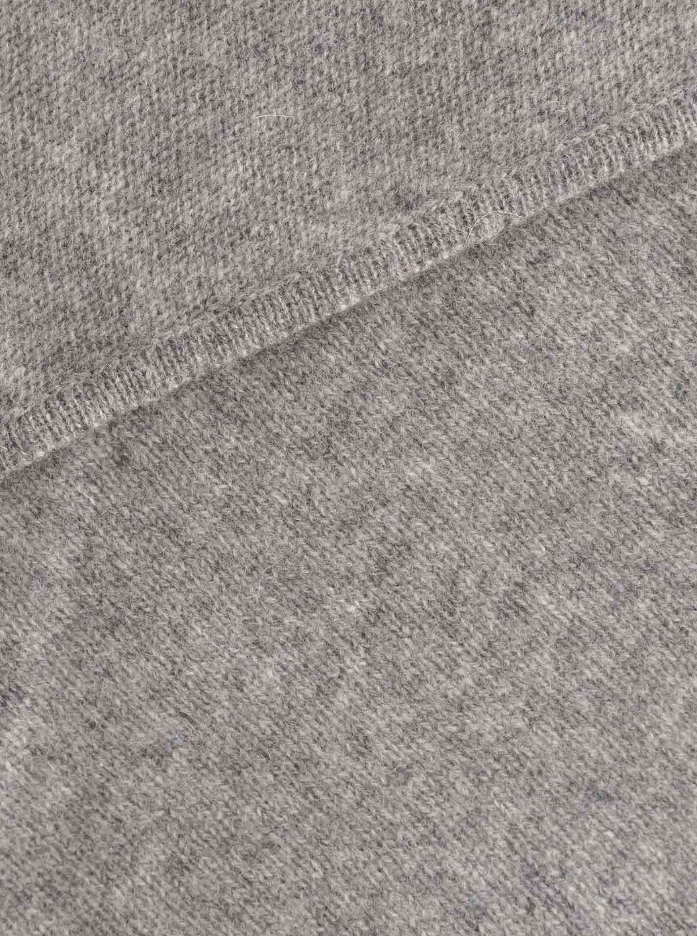 đź’• Zwillingsherz Dreieckstuch "100 % Cashmere" Kaschmir Mittelgrau