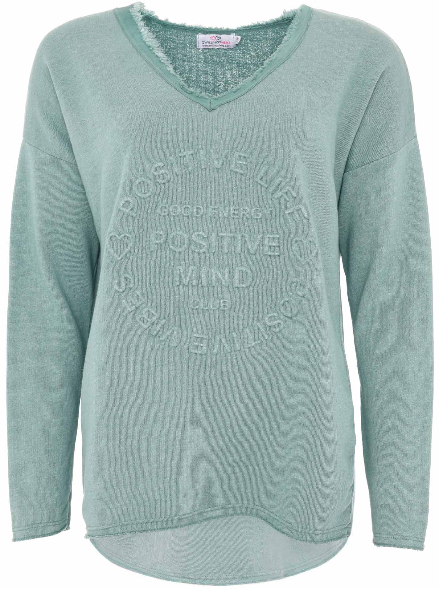 đź’• Zwillingsherz Pullover Pulli "Elisabeth" Baumwolle Petrol