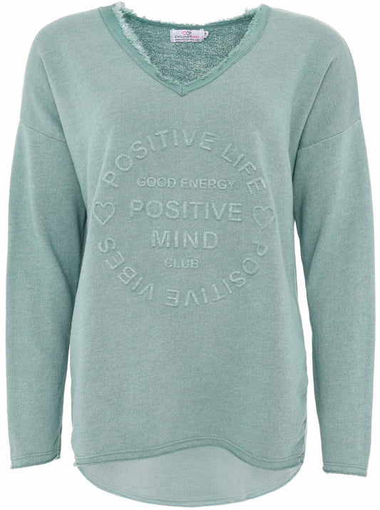 💕 Zwillingsherz Pullover Pulli "Elisabeth" Baumwolle Petrol