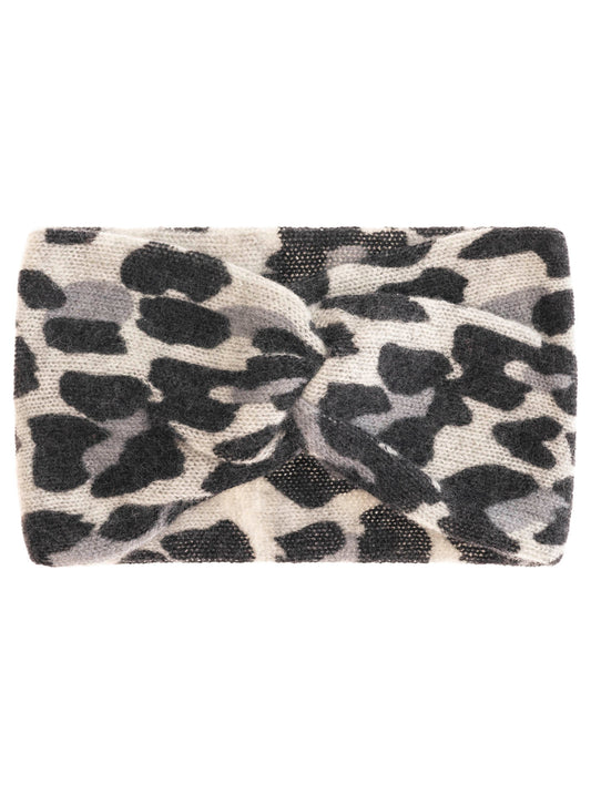💕 Zwillingsherz Stirnband 100 % Cashmere "Leo" Grau